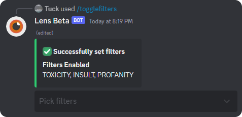 Picked Filters