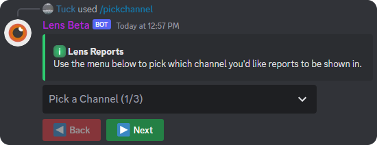 Choosing a channel with pages